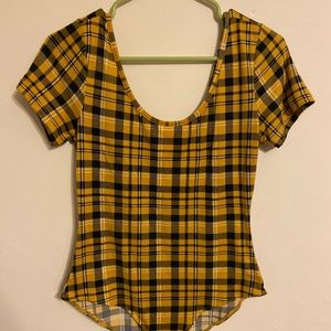 Charlotte Russe plaid bodysuit